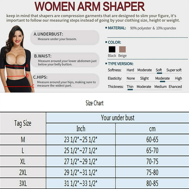 for Chest Sagging and Humpback 1/2 Arm Shaper for Women Shape