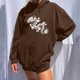 thumbnail image 2 of Sudadera estampada con capucha retro de manga larga suelta divertida vintage para mujer con mangas caídas en los hombros Pompotops  gfhjh7397, 2 of 7