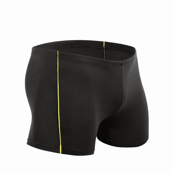 Men’s Contrast Trim Swim Shorts – Quick-Dry Stretch Fit