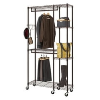 TRINITY 41x14x76 Rolling Closet Organizer - Dark Bronze