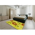 thumbnail image 4 of Ahgly Company Indoor Round Patterned Canary Yellow Area Rugs, 6' Round, 4 of 6
