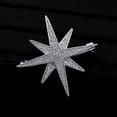 thumbnail image 2 of Jewelblings Shiny Full CZ Double Layer 8 Point Small Burst Star Brooch Pins, 2 of 7