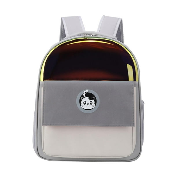 transpirable para perros y gatos, con cremallera para gris Zulema Portador de gatos