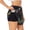 Black, variant on Dragon with Colorful Tail Print Women's Sports Shorts with Drawstring Elastic Waistband for Running, Yoga, Fitness-Medium
