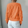 thumbnail image 6 of Women'S Crochet Cardigan V Neck Long Sleeve Decorated Button Down Knit Sweater Tops Orange XL, 6 of 9