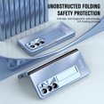 thumbnail image 3 of Decase Luxury Case for Samsung Galaxy Z Fold 5 5G with Hinge Protection, Premium Plating Frosted Hybrid Shockproof with Hidden Stand Screen Protector Slim Case for Samsung Z Fold 5 5G 2023,Blue, 3 of 7