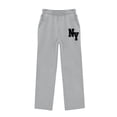 thumbnail image 4 of CYRBOKO Girls Sweatpants with Pockets, Soft Relaxed Fit Casual Elastic Waist Girls Wide Leg Pants Size 8 Gray, 4 of 6