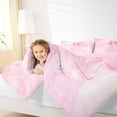 thumbnail image 3 of Manfei Sweet Pink Bow Twin Comforter Sets,Girls Personalized Letter A Bedding Set,Pink Reversible,2 Pieces,1 Comforter and 1 Pillowcase, 3 of 7