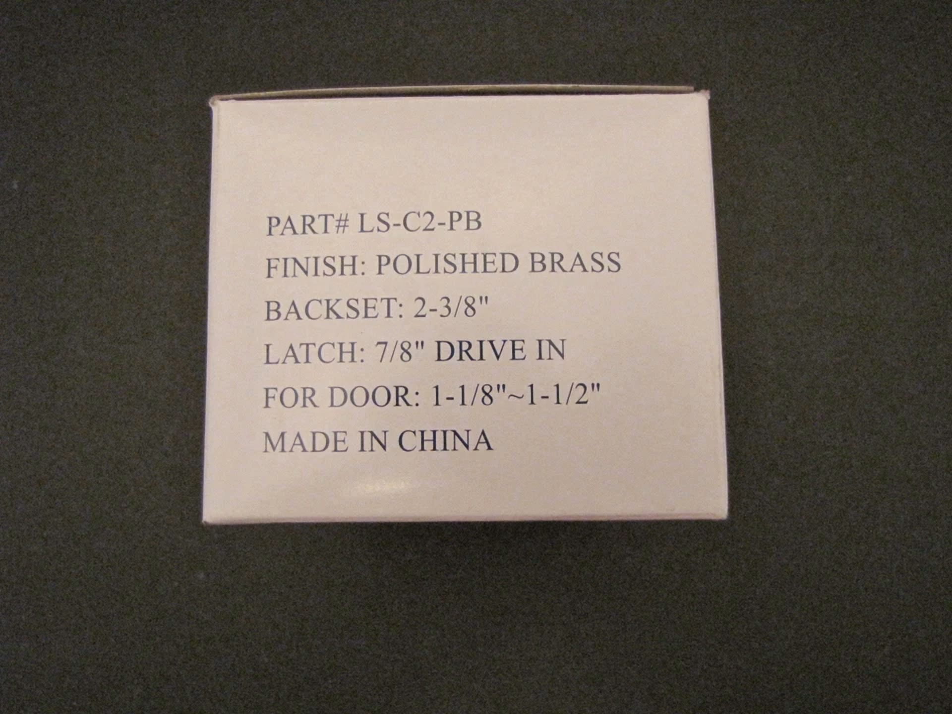 CRESTIN- Mobile Home Door Knob Polished Brass Interior Door Handle. Passage Non-Locking.