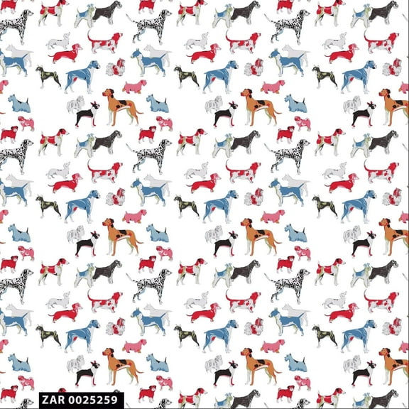Stylish Fabric 44-Inch 100% Cotton Quilting Fabric, Conversational Animal Pattern, 1 Yard