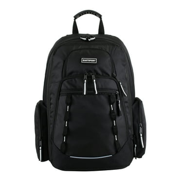 Eastsport Unisex Diamond Expandable Recycled Backpack, Black