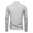 thumbnail image 4 of pstuiky manga larga para hombre, Camisa de manga larga con media cremallera y cuello alto para hombre, con protección solar UPF100+, para primavera y verano Tops de hombre m, 4 of 4