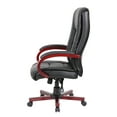 thumbnail image 5 of Office Products High Back Executive Wood Finished Chair with Casters, Mahogany, 5 of 7