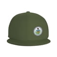 thumbnail image 2 of DouZhe Flat Brim Cap Snapback Hat, Pennsylvania State Seal Flag Prints Adjustable Green Adult Baseball Cap, 2 of 7