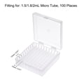 thumbnail image 3 of Freezer Tube Box 100 Places Polypropylene Plastic Lockable Holder Rack, for 1.5/1.8/2ml Microcentrifuge Tubes, White, 3 of 5