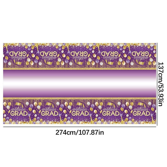 Penkiiy 4.5x9 Inch Graduation Tablecloth, Graduation Party Decorations 2024, Graduation Table Decorations, Disposable Graduation Table Cloths for Graduation Party Supplies