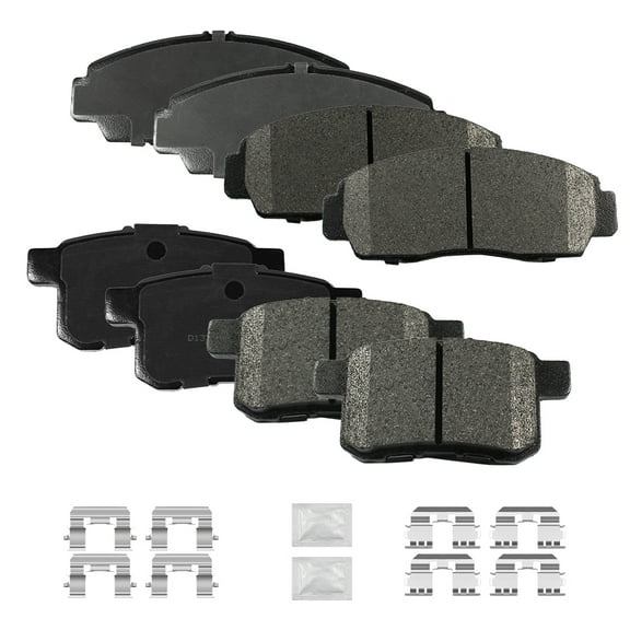 ACB ZONE 8PCS Ceramic Brake Pads for Acura TSX 2009 -2014 Honda Accord 2008-2012, Front & Rear(D787, D1336)