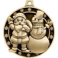 thumbnail image 3 of Paquete de 10 unidades navideñas de Papá Noel y muñeco de nieve de Medal Crown Awards, 3 of 4