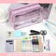 thumbnail image 4 of Pencil Case Transparent Large Storage Pen Pencil Pouch Pencil Bag Pen Marker Stationery Bagpink, 4 of 6