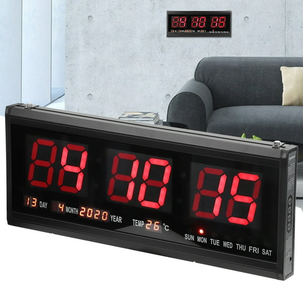 Horloge murale LED horloge numérique avec décoration de bureau à domicile  de