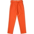 thumbnail image 4 of Womens Fashion Capri Dress Pants High Waisted Slim Fitting Tapered Trousers with Belts Casual Office Business Workwear Pants, 4 of 7