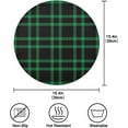 thumbnail image 4 of Black Green Plaid Round Placemats Washable Placemats Non-Slip Heat-Resistant Table Place Mats for Dining Kitchen Holiday Party Table 15.4"-4PCS Home Decor, 4 of 7