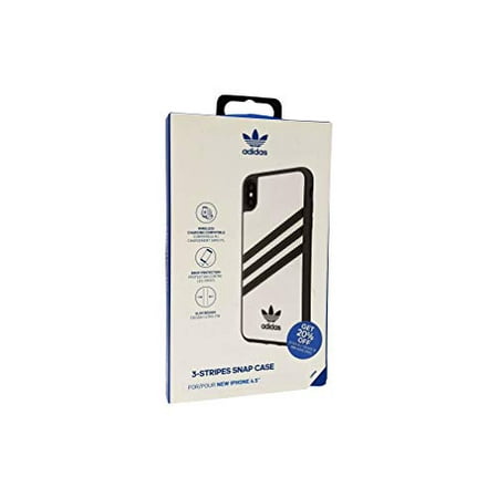 Adidas 3-Stripes Hard Snap Case for Apple iPhone Xs Max - White/Black Stripes