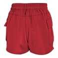 thumbnail image 4 of oqasdz Womens High Waisted Cargo Shorts Button Closure Solid Color Casual Shorts with Stretchy Fit and Functional Side Pockets, 4 of 6