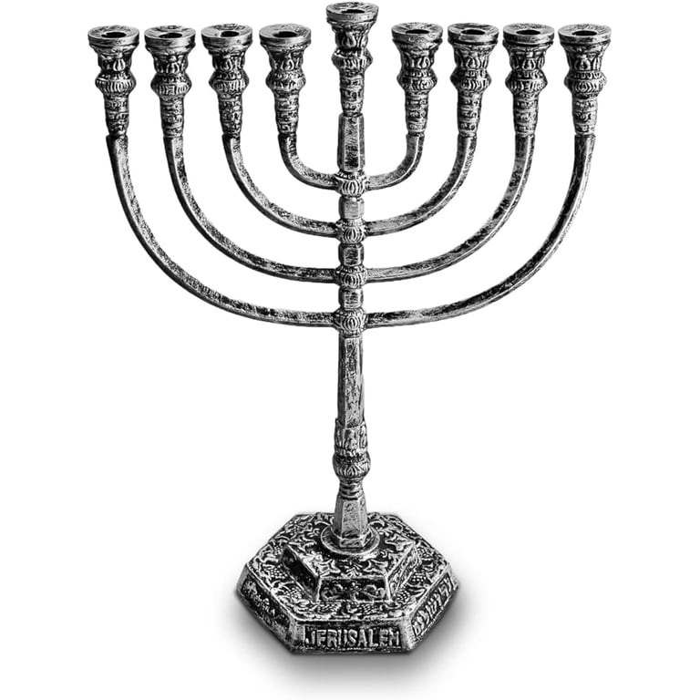 Extra Large Temple-Style Menorah with Jerusalem Design photo 1