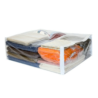  Houseables Plastic Storage Bags for Clothes, Clear Zippered  Storage Bags, 18 x 15, 5 Pack, Vinyl, Sweater Bags Moth Proof, Bed Sheet  Storage, Linen Storage Bags, Blanket Storage Bags with Zipper 