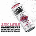 thumbnail image 2 of Lucky Energy Sugar Free Energy Drinks 16 fl oz Can, Cherry Pop with Maca, Ginseng, Taurine, Beta-Alanine, 200mg Caffeine, Zero Calories, 2 of 6
