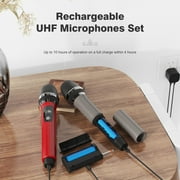 JAUYXIAN Wireless Microphones, Dual Handheld Dynamic Microphones for Karaoke, Professional Microphone for Singing, Speech