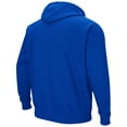 thumbnail image 3 of Men's Colosseum Royal Kansas Jayhawks Arch & Logo 3.0 Pullover Hoodie, 3 of 3