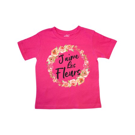 

Inktastic J aime Les Fleurs Beautiful Flower Wreath Gift Toddler Boy or Toddler Girl T-Shirt