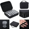 thumbnail image 3 of Caja de almacenamiento de herramientas para accesorios de pintura con diamantes, color negro, con 30 ranuras para bordado de diamantes, 3 of 11