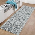 thumbnail image 2 of Luxee Designs Alexandria Collection – 2×6 ft – Floral Runner Rug – Bordered, High-Traffic, Pet-Friendly, Stain Resistance – Light Blue, 2 of 8