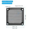 thumbnail image 2 of Uxcell 60mm Fan Filter Grills with Screws Aluminum Frame Stainless Steel Mesh Black 2 Pack, 2 of 6