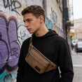 thumbnail image 6 of Viflosae Chest Pack for Men Waist Bag Core Waterproof Nylon Sports Fanny Pack Close Fit Phone Belt Pouch Adjustable Strap Running Hiking Cycling Travel Organizer for Gym Workouts, 6 of 7