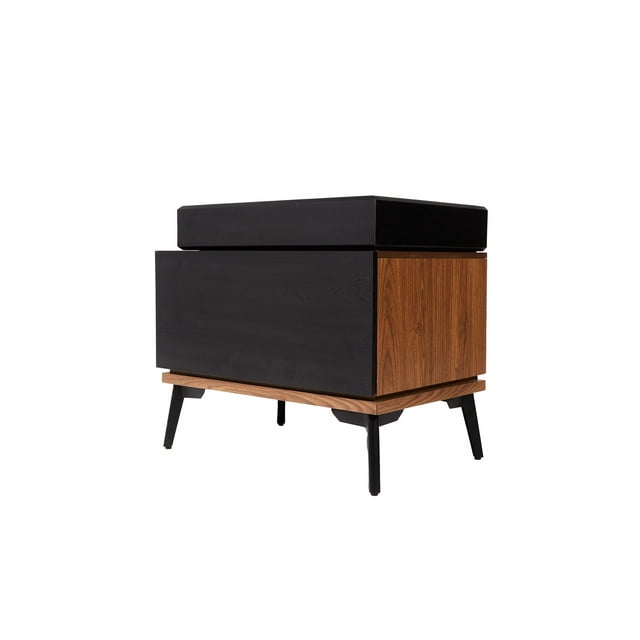 Buro Lariel Negro y Nogal - Kessa Muebles