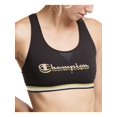 thumbnail image 1 of CHAMPION Intimates Black Scoop Neck Cutout Medium Impact Metallic Sports Bra XL, 1 of 4
