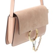 Chloé Logo Leather Shoulder Bag, Brown