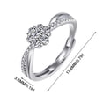 thumbnail image 3 of Fiudx Ajustador de Anillo de Moissanita, Ajustador de Cobre de Tamaño Abierto, Potenciador de Anillo de Circonita de Moda, Elegante Soporte para Anillo Suelto, Regalos para Fiestas y Banquetes, Colec, 3 of 6