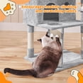 thumbnail image 4 of Yaheetech 76.4" Cat Tree Tower with 3 Condos and 2 Baskets, Light Gray, 4 of 7