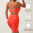 thumbnail image 4 of Diufon Two Piece Workout Sets for Women Spaghetti Straps Sports Bras and High Waist Matching Shorts Gym Yoga Outfits, 4 of 9