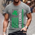 thumbnail image 2 of Men's St. Patrick's Day Shamrock T Shirt Short Sleeve Casual Clover Graphic Tee, 2 of 5