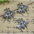 thumbnail image 3 of U8MO Retro Cute Bee Alloy Charm Pendants Jewelry Making DIY 27*27mm 4~50pc-ancient silver-30pcs, 3 of 3