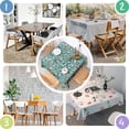 thumbnail image 4 of Pitbull Dog and Flower Floral Square Tablecloth,Waterproof Square Table Cover,Wipeable Spillproof Washable Table Cover for Home Kitchen Party Decor 42"X42"(107x107cm), 4 of 6