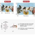 thumbnail image 3 of FREEAMG Cute Painted Cows Watercolor 500 Piece Jigsaw Puzzle, Wall Artwork Puzzle Games for Adults Teens 20.5" L X 14.9" W, 3 of 7