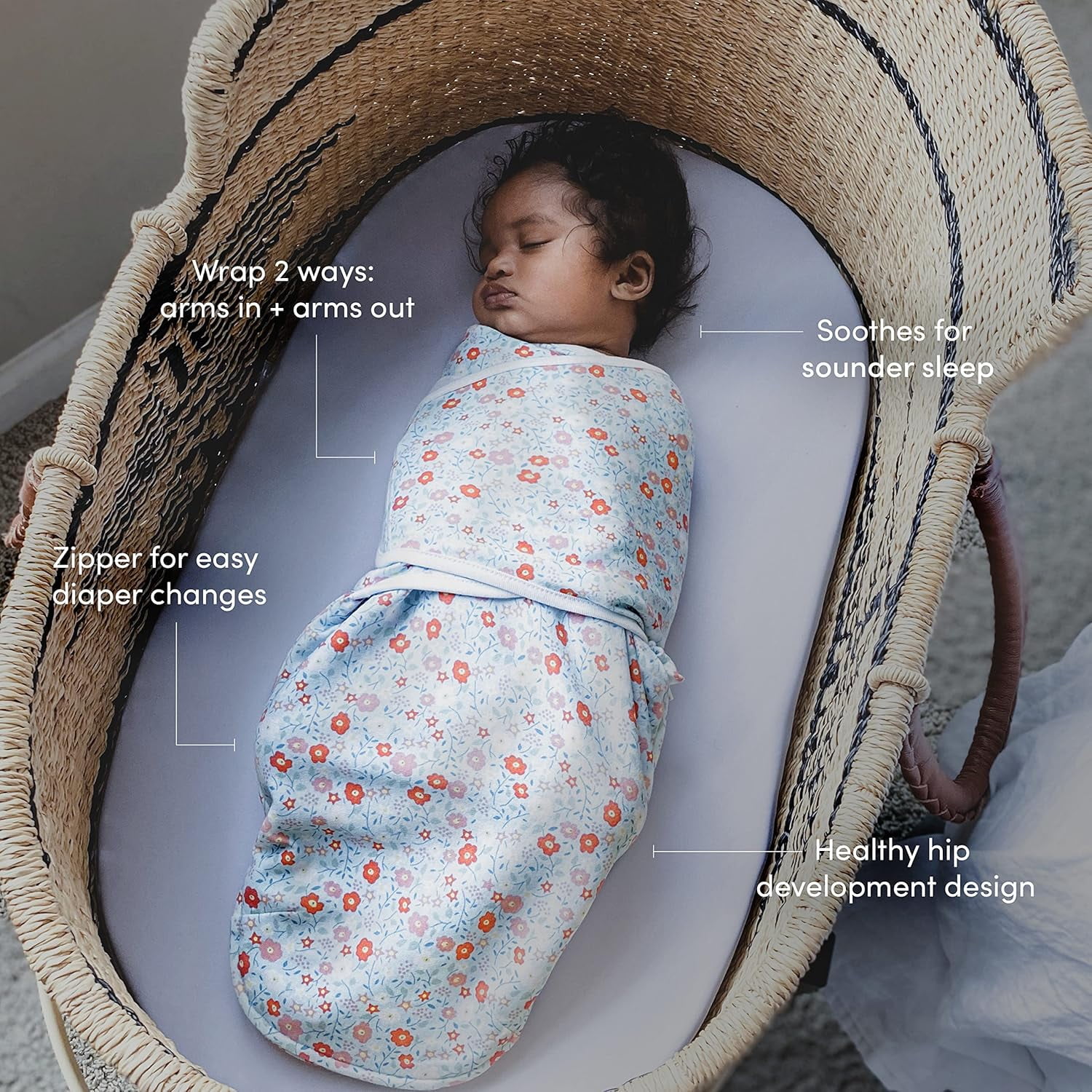 aden + anais Essentials 3-Pack Wrap Swaddles in Wild Prarie Size Newborn