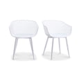 thumbnail image 5 of Moe's Home Collection Piazza Outdoor Chair White-Set Of Two, 5 of 5